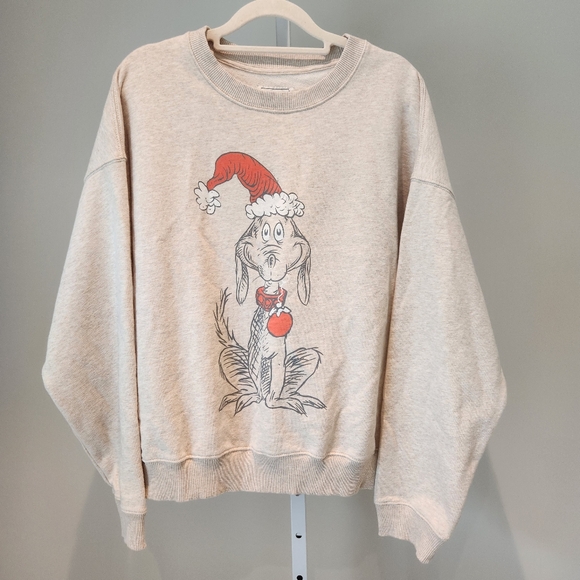 NWT American Eagle AE Grinch Dog Max Sweatshirt Christmas Winter Holiday Sz M - Picture 2 of 12